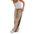 thumbnail image 1 of PUWEI Women's Wide Leg Pants Side Striped Drawstring High Waist Palazzo Sweatpants with Pockets, 1 of 7