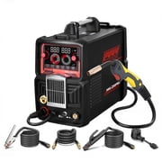 PUWU 250Amp Aluminum MIG Welder, 8 IN 1 MIG/Single Pulse MIG/Flux Core/Lift TIG/Stick/MAG/Mannual MIG/Spool Gun Compatible Aluminum Welding Machine,110/220V MultiProcess WelderBLACK