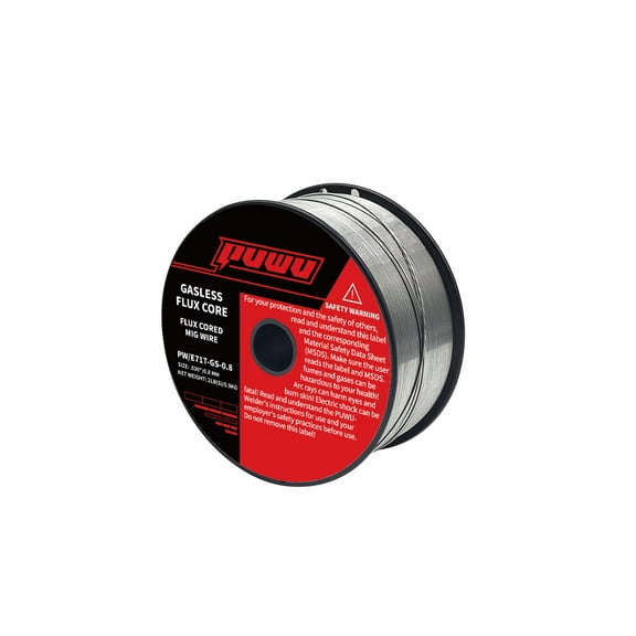 PUWU Gasless Flux Core MIG Welding Wire, 0.8mm Diameter, 2LB (0.9KG) Spool
