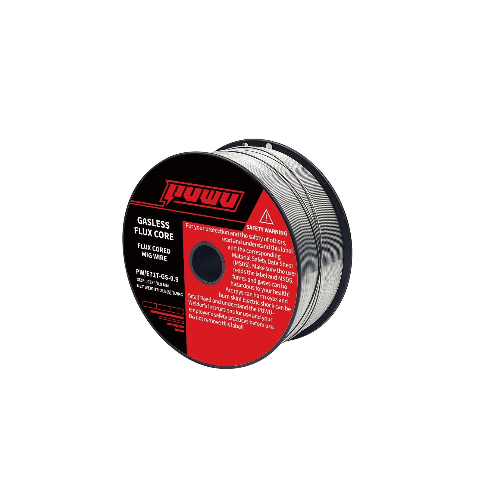 PUWU Flux Core Gasless MIG Wire, E71T-GS Mild Carbon Steel .03