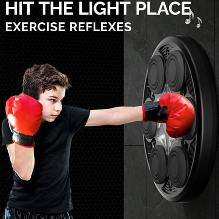 PUYA 2025 New Smart Music Boxing Machine with Boxing Gloves, Wall Mounted, Smart Bluetooth Music Boxing Target, Parent-Child Game Boxing Training Equipment for Adults Or Children