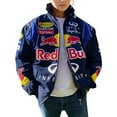 thumbnail image 1 of PUYAHG Casual Jackets for Women Stylish Printed Loose Fit Long Sleeve Windbreaker Coat Motorcycle Sport Outerwear Outdoor Clothes Navy,L, 1 of 7