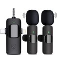 PUYANA 3 in 1 Wireless Lavalier Microphone for iPhone, iPad, Android
