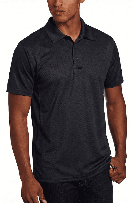 Men’s Polo Shirt Quick Dry Short Sleeve Performance Tactical Golf Athletic Collared Shirt L