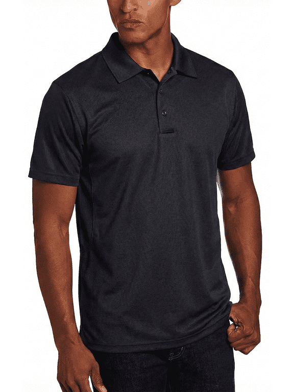 Men’s Polo Shirt Quick Dry Short Sleeve Performance Tactical Golf Athletic Collared Shirt M