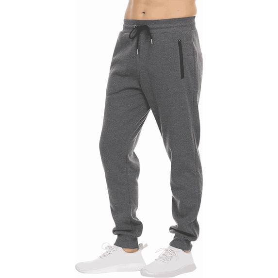 MLDRA Men's Sweatpants Joggers Lightweight Elastic Waist Athletic Workout Gym Running Sweat Pants with Pockets Dark Gray XL