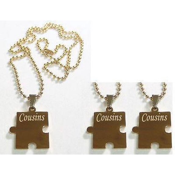 PUZZLE PIECE IPG X3 THICK GOLD PLATED SOLID STAINLESS STEEL BALL CHAIN ...