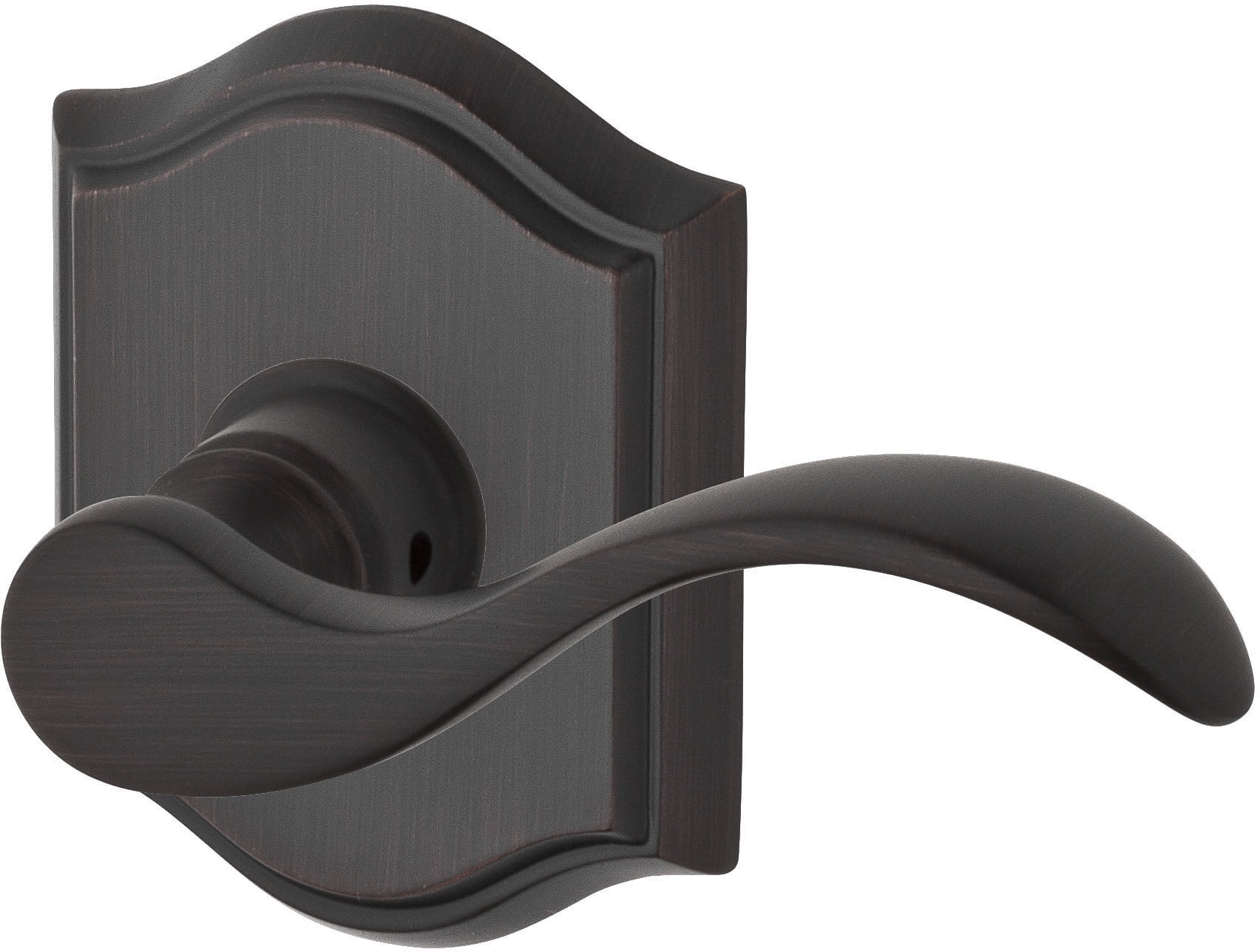 Venetian Bronze Traditional Arch Rose Privacy Door Lever