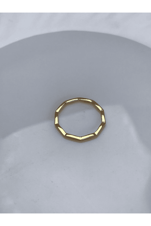 Minimalist Geometric Band Ring In Gold Plated With Personalized Metal Colour For Women