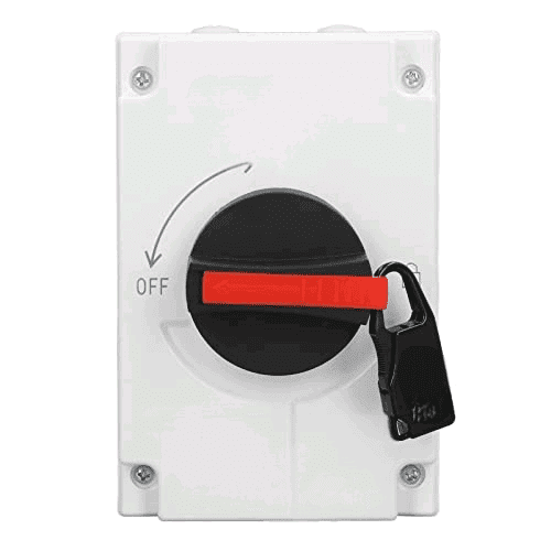 PV Solar Disconnect Switch, LONQ 40 DC Isolator Solar Switch IP66 DC1000V 32A 4P Disconnect Switch for Solar Photovoltaic Systems$$Garden & Patio