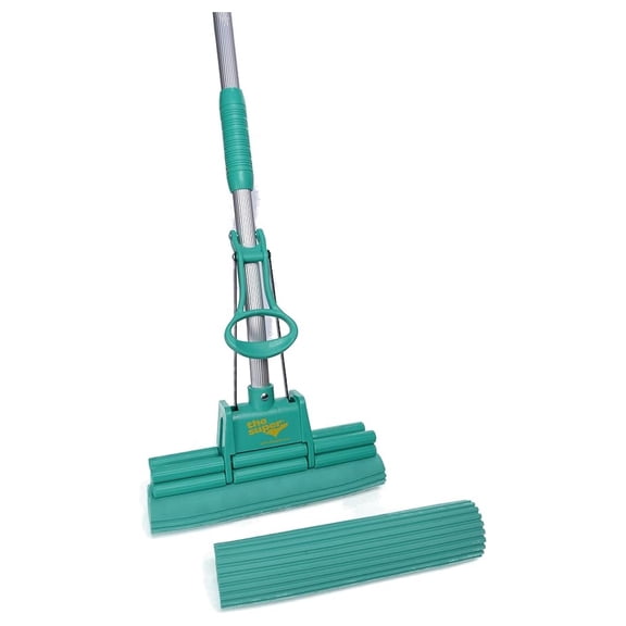 PVA Mop Set with Extra Refill - 11 Inch Super Mop with Telescopic Handle - Commercial Grade PVA Sponge Mop - Durable Floor Mop for Hardwood, Tile & Laminate