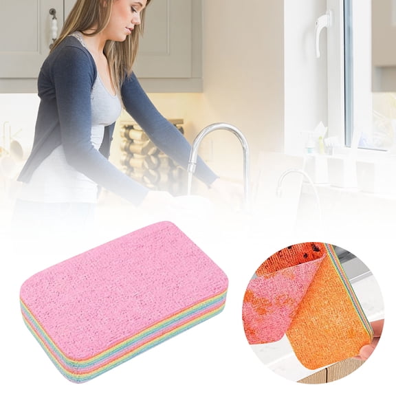 PVA Rainbow Tearable Layer Cloth | Super Absorbent Kitchen Cleaning Rags | Thick Stain Remover For Home Use