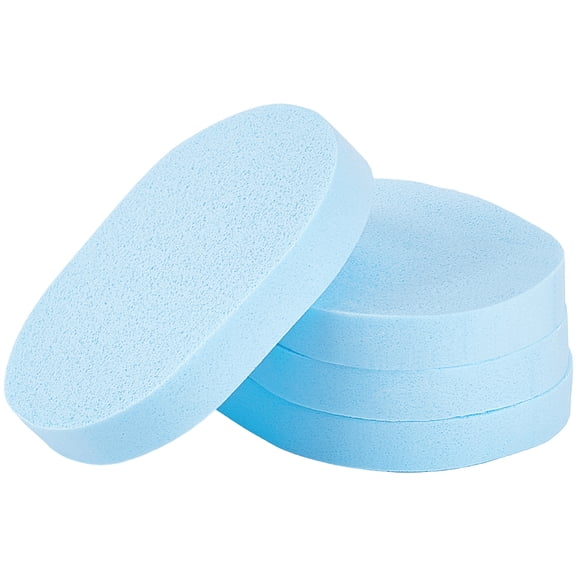 PVA Sponge Makeup Powder Puff Oval Light Sky Blue 10.3~11x8~8.5x1.3cm PVA
