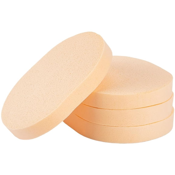 PVA Sponge Makeup Powder Puff Oval PeachPuff 14x8.5x1.5cm
