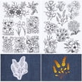 thumbnail image 1 of PVA Water-soluble Embroidery Aid Drawing Sketch Flower 297x210mmm 2pcs/set DIY, 1 of 9