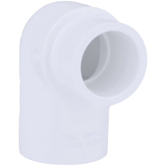 PVC 02300 3600HA Pipe Fitting, Schedule 40 PVC Reducing Ell, 90-Degree, White, 3/4 x 1/2-In. - Quantity 25