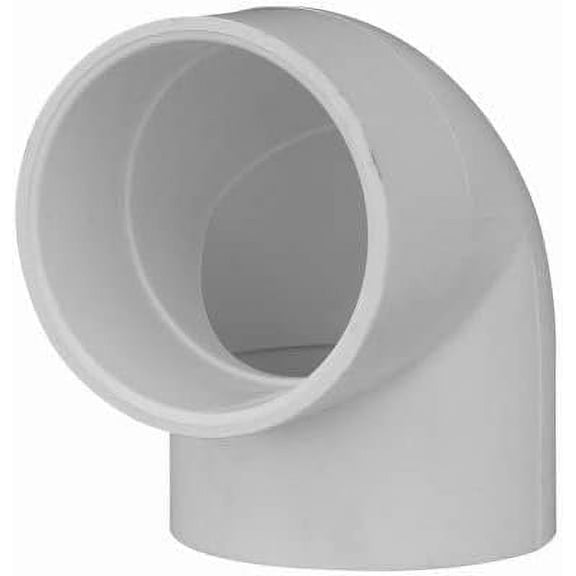 PVC 02300 3600HA Pipe Fitting, Schedule 40 PVC Reducing Ell, 90-Degree, White, 3/4 x 1/2-In. - Quantity 25
