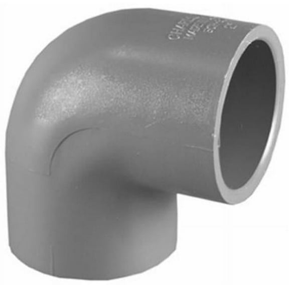 PVC 08300 2000HA 2 in. PVC Schedule 80 90 & degree. Elbow, Slip x Slip, Gray
