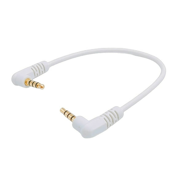 PVC 20cm 3.5mm Male Male Sound Cable with Double Bent Plugs Enhances Audiotory Experience