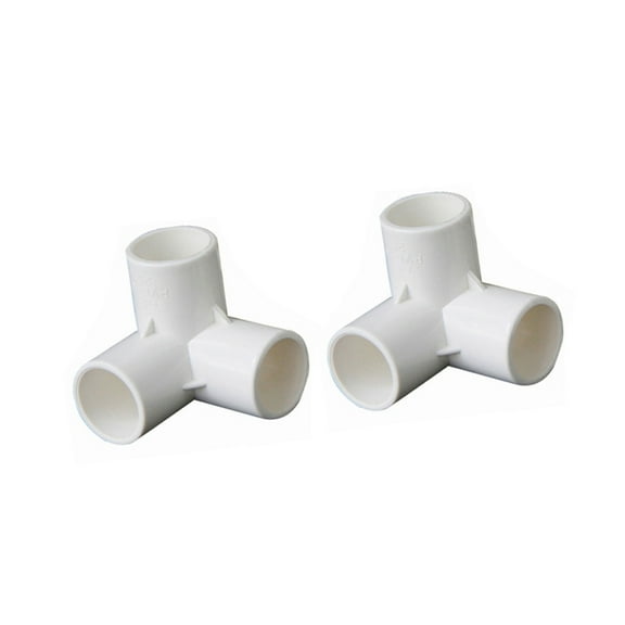 PVC 3 Way Elbow Fittings PVC Corner Fittings 2pcs for DIY Plumbing Solution