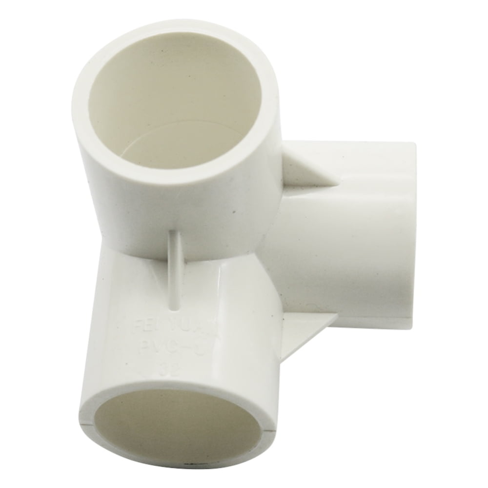 PVC 3Way Tee Inner Diameter 32mm Pipe Connectors Garden Water Joint
