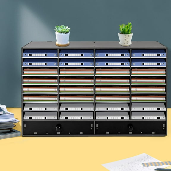 PVC 32 Slots Shelf Organizer Desk Accessories for Folders File Mail Sorter Rack