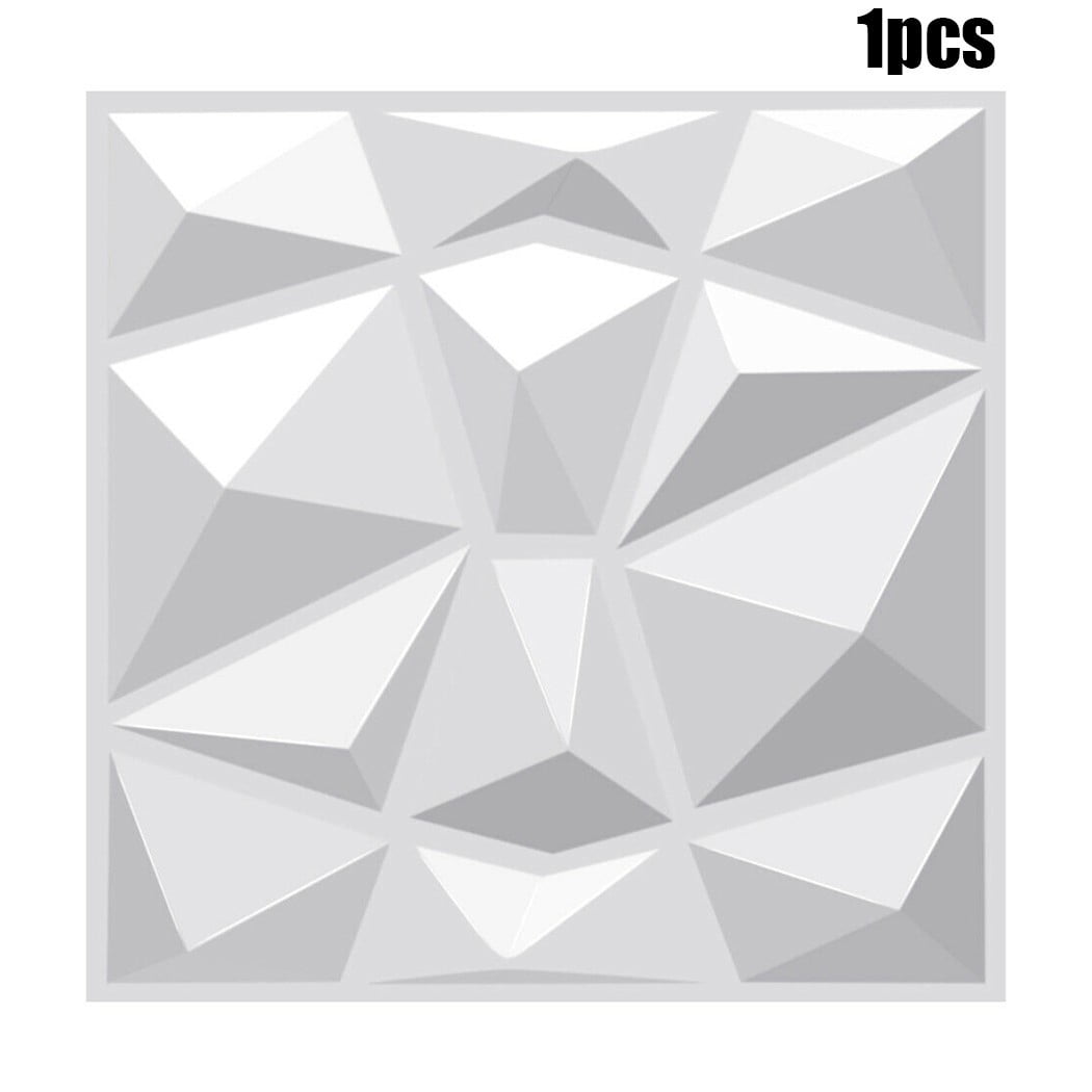 PVC 3D Decorative Interior Wall Panels Covering Diamond Plastic Cladding Tiles 1pcs