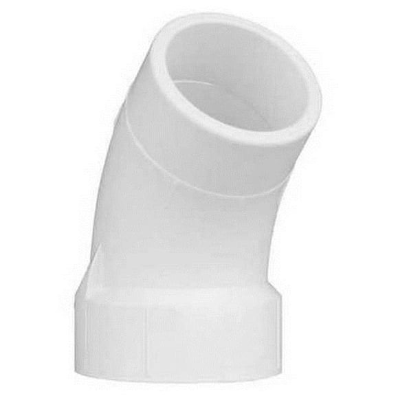 PVC 45 Degree Street Elbow, Hub x Spigot, 1-1/2 in Pipe Size 1WKC9