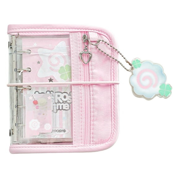 PVC 5 Rings Binder Notebook with Refill Paper 5 Hole Binder Journal Planner PVC 5 Rings Binder with Card Pocket