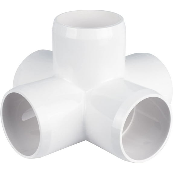 PVC- 5 way X -1½" (Furniture Grade White)