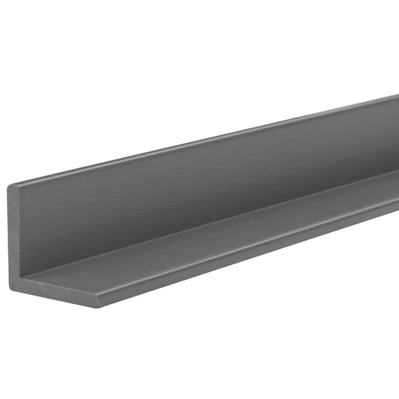 Gray PVC Type 1 PVC Angle Stock, 6 ft L, 0.08 in T, 7,200 psi
