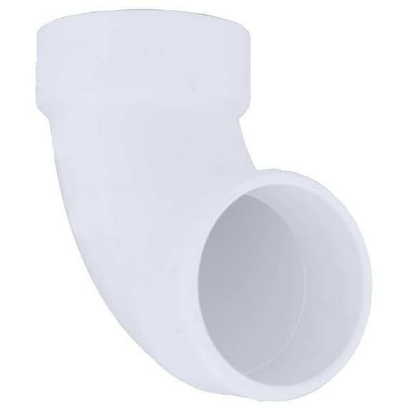 PVC 90 Degree Street Elbow, Hub x Spigot, 2 in Pipe Size