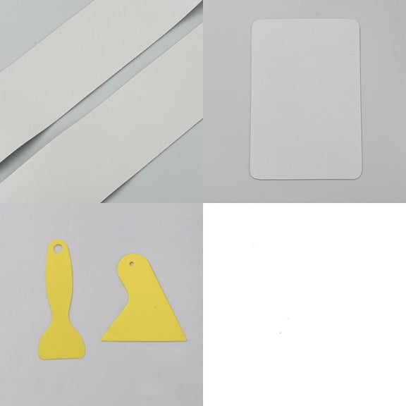 PVC Adhesive Tapes Repair Patch with Plastic Scraper Tool for Inflatable Boat Raft Kayak Air Bed Mixed Color