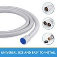 thumbnail image 1 of PVC Anti-Kink Shower Hose, 3-Layer Reinforced (Anti-Burst/Heat-Resistant), Universal G1/2" Fit for Bathroom/Bidet/Tub/Pet Washing, White, 1 of 6