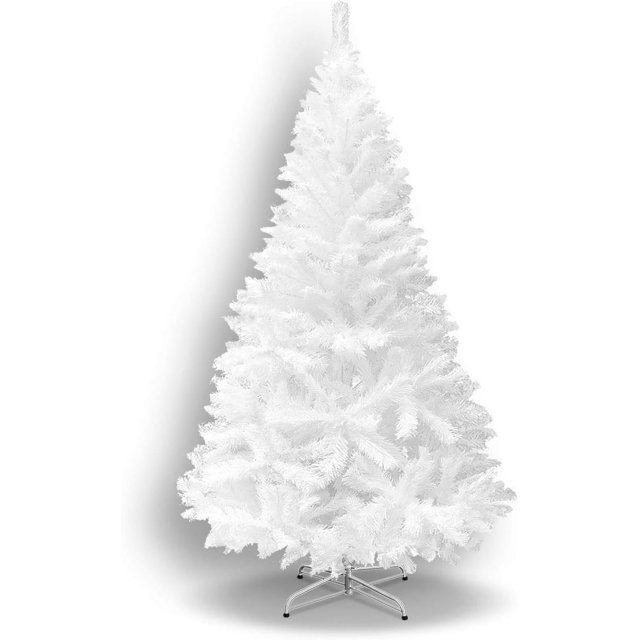 PVC Artificial Christmas Tree W/ Metal Stand Xmas Pine Tree 450 Tips