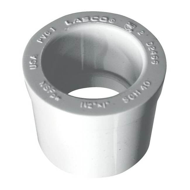 PVC Reducing Bushing, Spigot x Socket, 1 1/2 in x 1 1/4 in Pipe Size ...