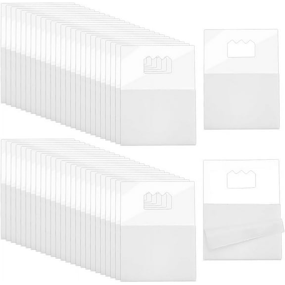 PVC Back Adhesive Slot Hole Hang Tabs Display Tags Hook Clear 64x47.5~48x0.5mm Hole: 11.5x18mm