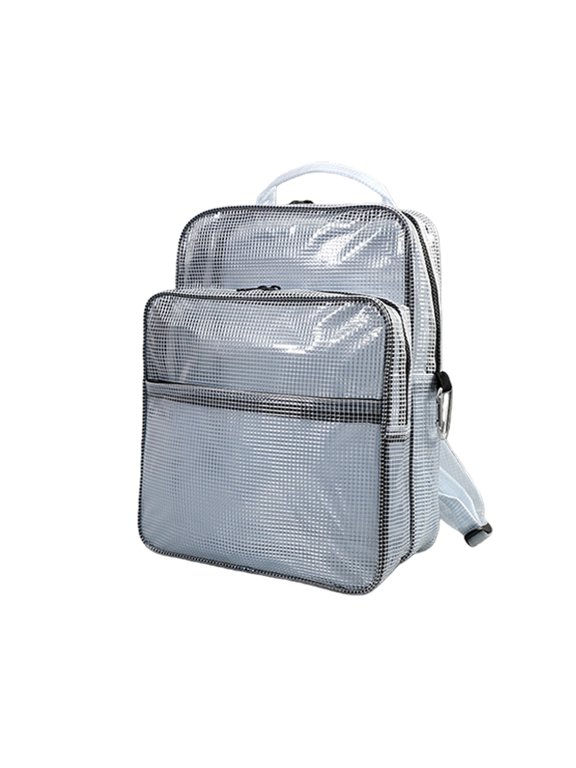 PVC Backpack 17 Inch Antistatic Protection Spacious Compartment Transparent Cleanroom Tool Bag For Travel Work Documents