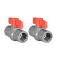 thumbnail image 1 of Ball Valve Water Pipe Threaded Ends G3/4 Female Red Gray 2Pcs, 1 of 3