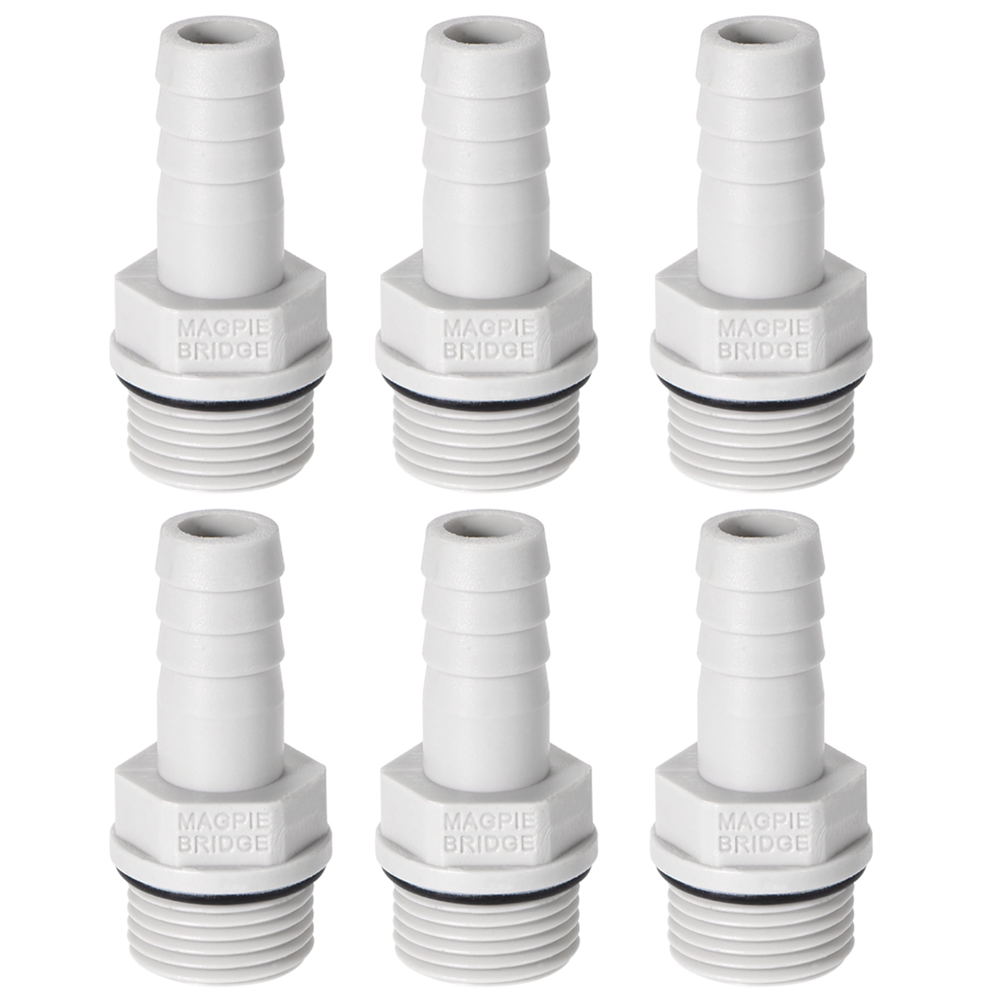 PVC Barb Hose Fittings Connector Adapter 10mm or 25/64" Barbed x 3/8" G