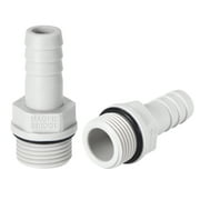 PVC Barb Hose Fittings Connector Adapter 10mm or 25/64" Barbed x 3/8" G Male Pipe 2pcs