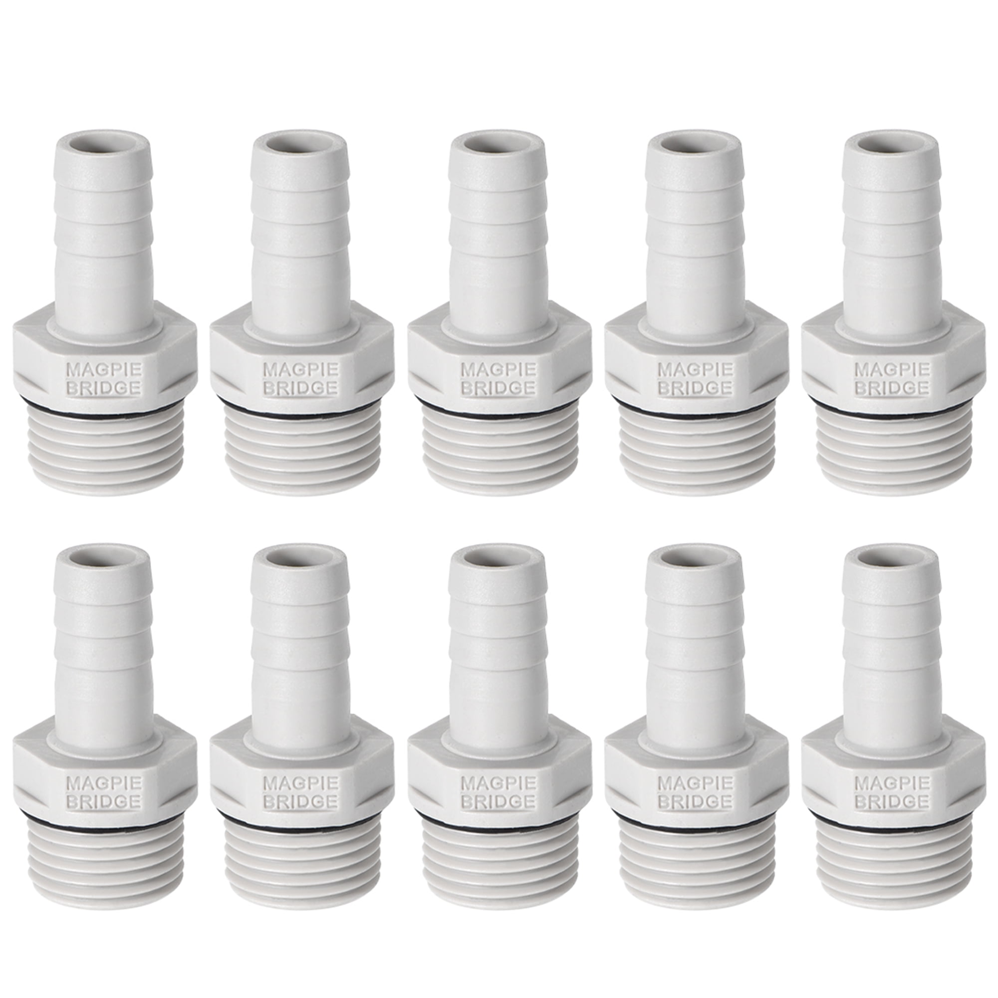 PVC Barb Hose Fittings Connector Adapter 12mm or 15/32" Barbed x 1/2" G