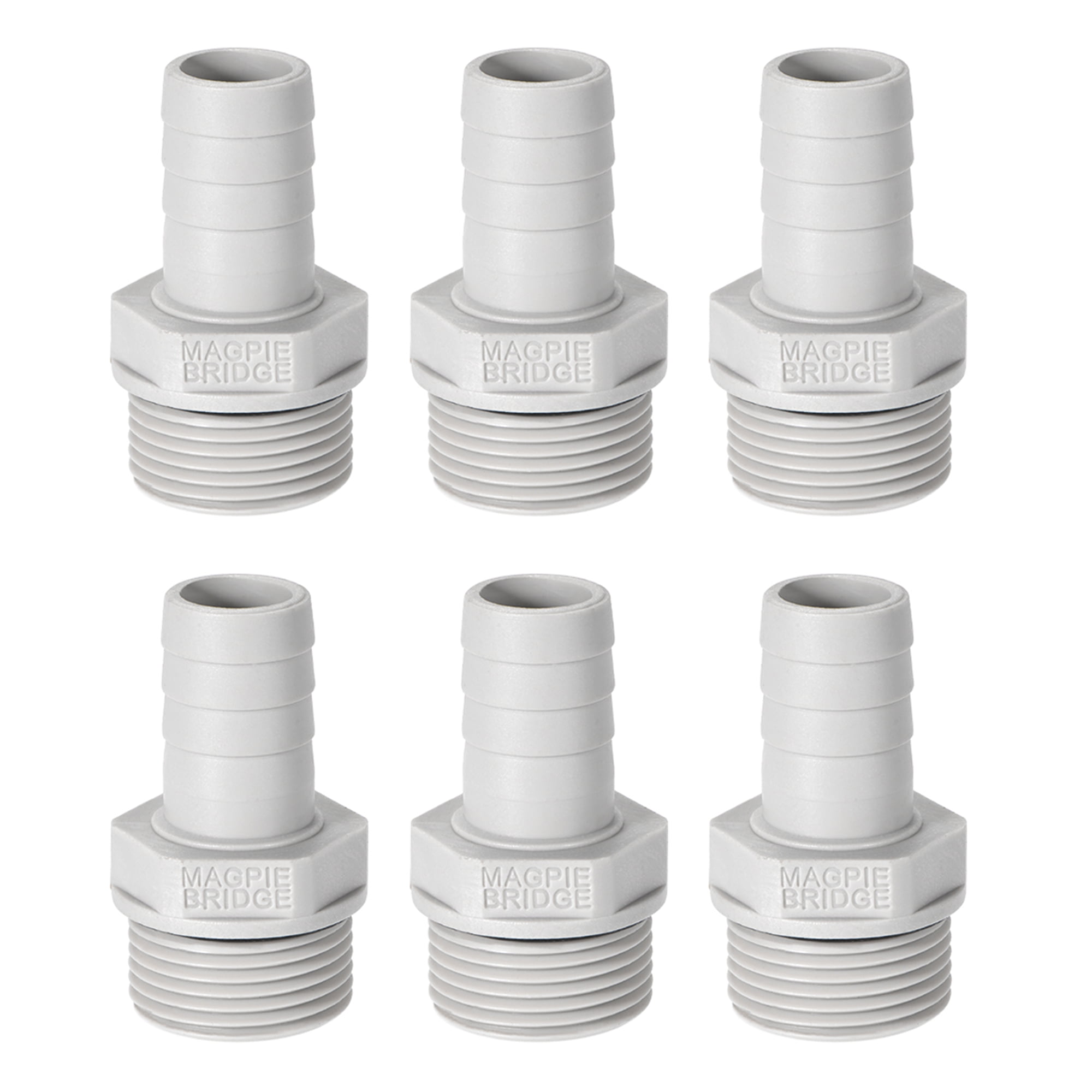 PVC Barb Hose Fittings Connector Adapter 12mm or 15/32 Barbed x 3