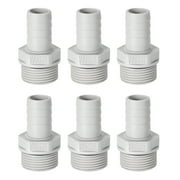 PVC Barb Hose Fittings Connector Adapter 16mm or 5/8" Barbed x G3/4 Male Pipe 6pcs