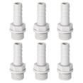 thumbnail image 1 of Unique Bargains Barb Hose Fittings Connector Adapter 10mm or 25/64" Barbed x 3/8" G Male 6Pcs 5/16" x G1/4, 1 of 6