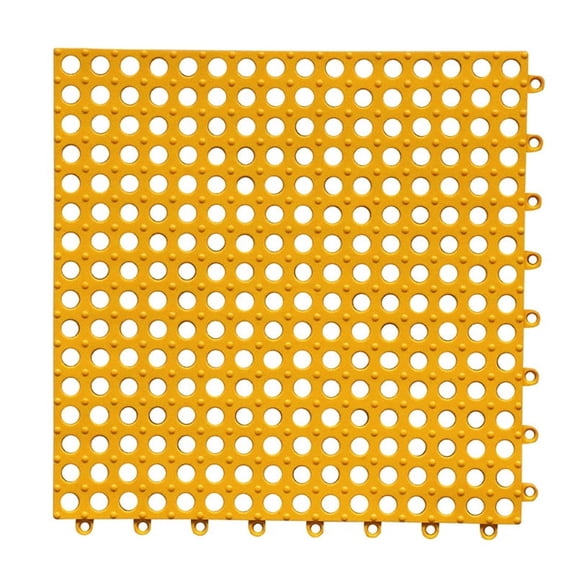 PVC Bath Mat Interlocking Non Slip Drainage Floor Tiles Shower Floor Mat with Drain Holes Suction Cup Floor Mat for Kitchen Pool