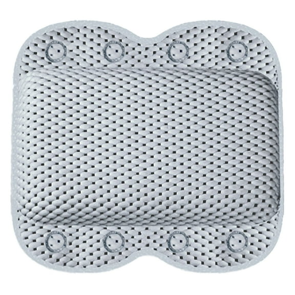 PVC Bathtub Pillow - Suction Cups, High Resilience & Non-Slip - Head/Neck Support for Relaxing Baths