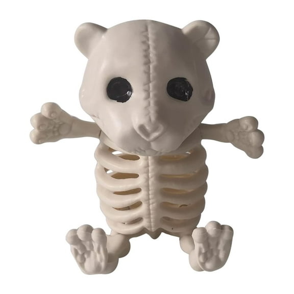 Bear Skeleton Decor, Cute- Design, for Halloween Indoor Decor, White, 1Pc