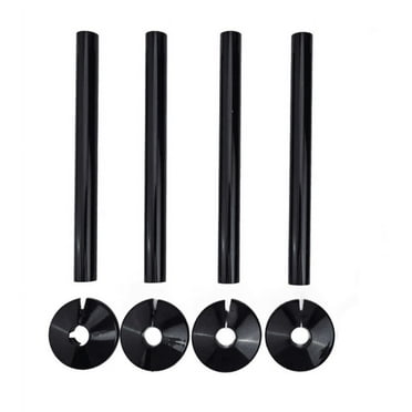Pack Of 6,15mm Plastic Radiator Pipe Covers Black Pipe Collars Split Plastic Lightweight Escutcheon Cover Plate For Wall Pipe Tube Decoration