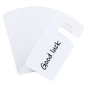 PVC Blank Doorknob Labels for Home Office Hotel Restaurant Rectangle White 178x89mm DIY